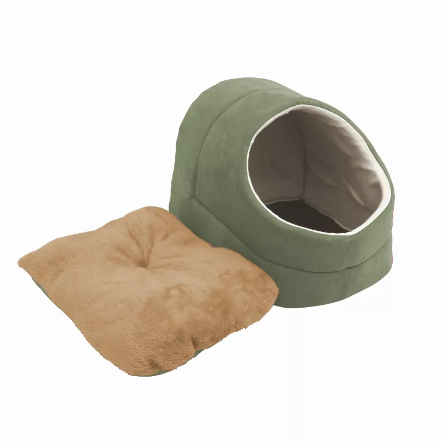 Ultra-Warm Cave Pet Bed – Faux Suede, Soft Cushions, Waterproof & Anti-Skid Base | For Cats & Small Dogs | PetFlowz USA