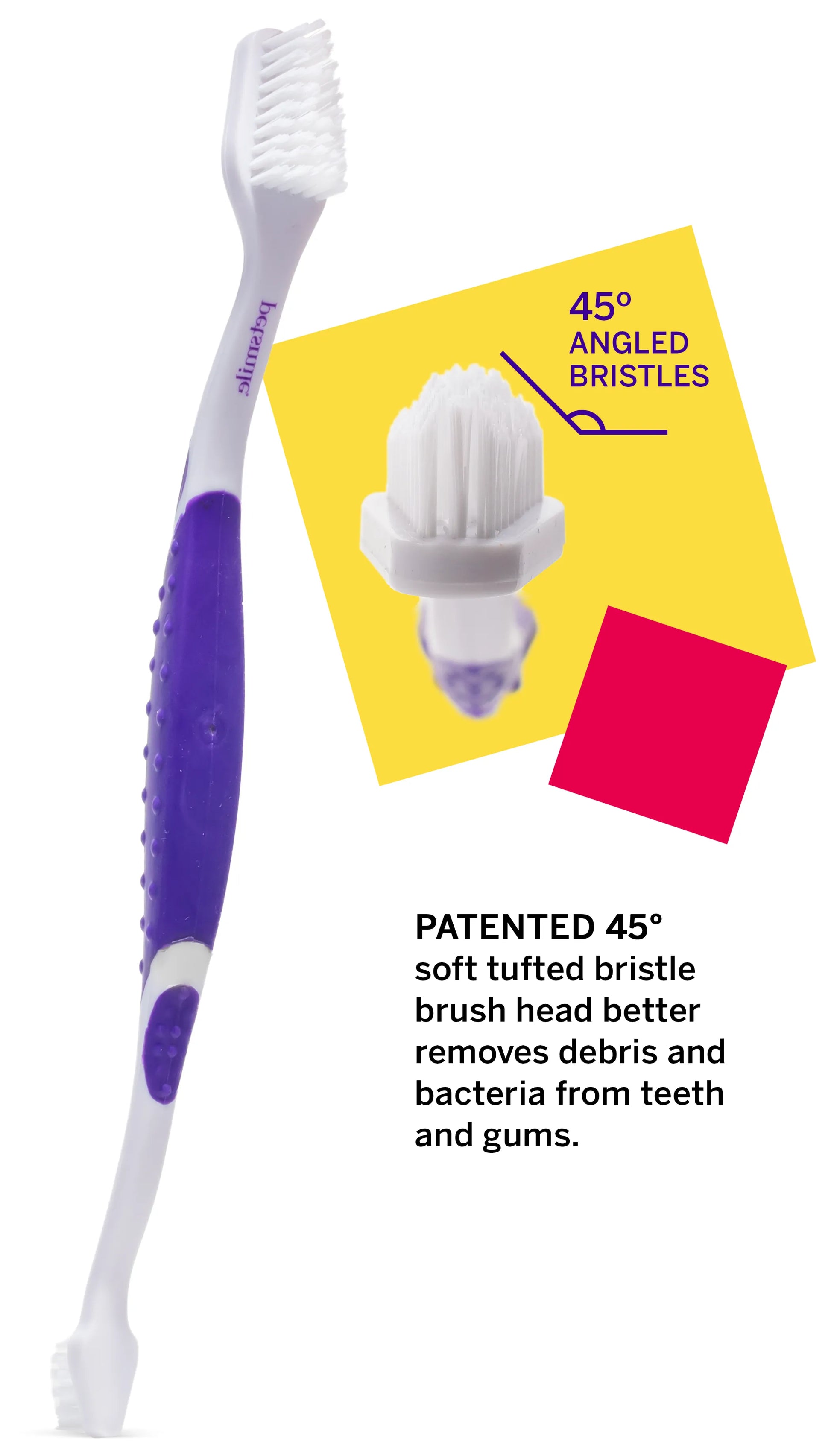 Angled Side Bristles Polish Pet Teeth – Petsmile Toothbrush
