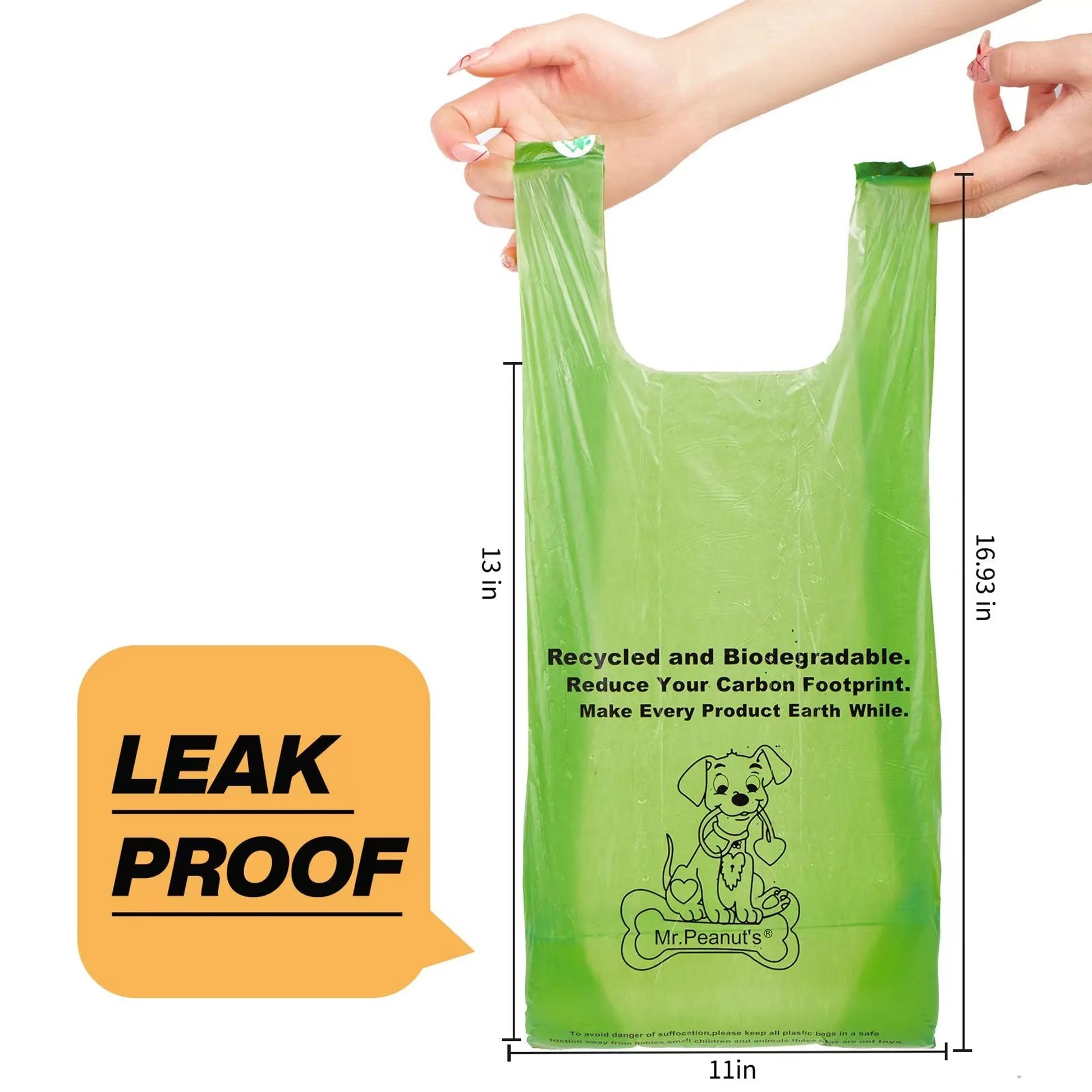 Eco-Friendly Leakproof Dog Poop Bags with Handles