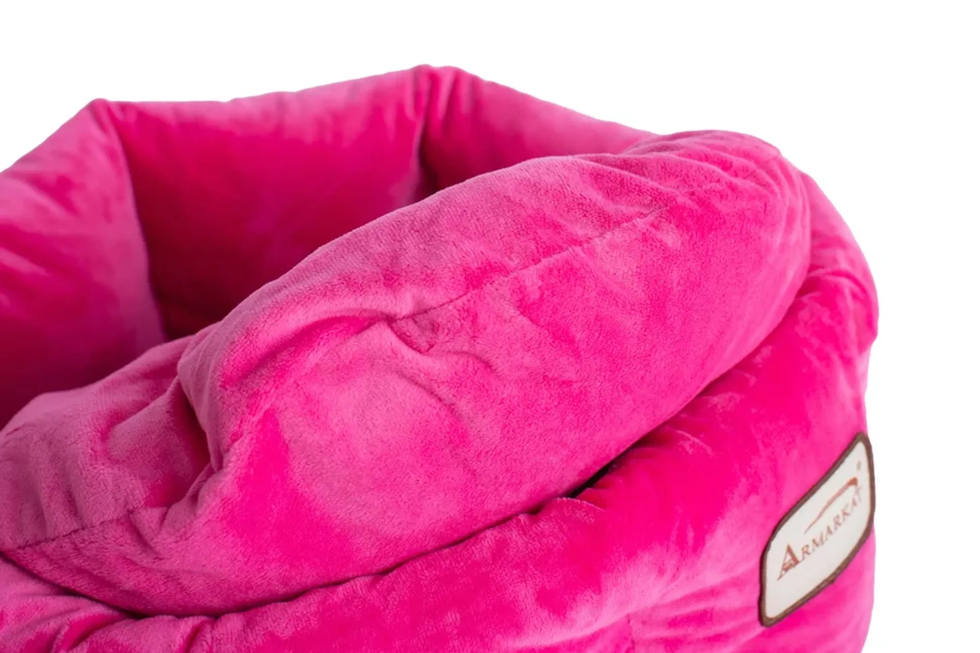 PetFlowz pink luxe velvet pet bed for extra-small cats and dogs