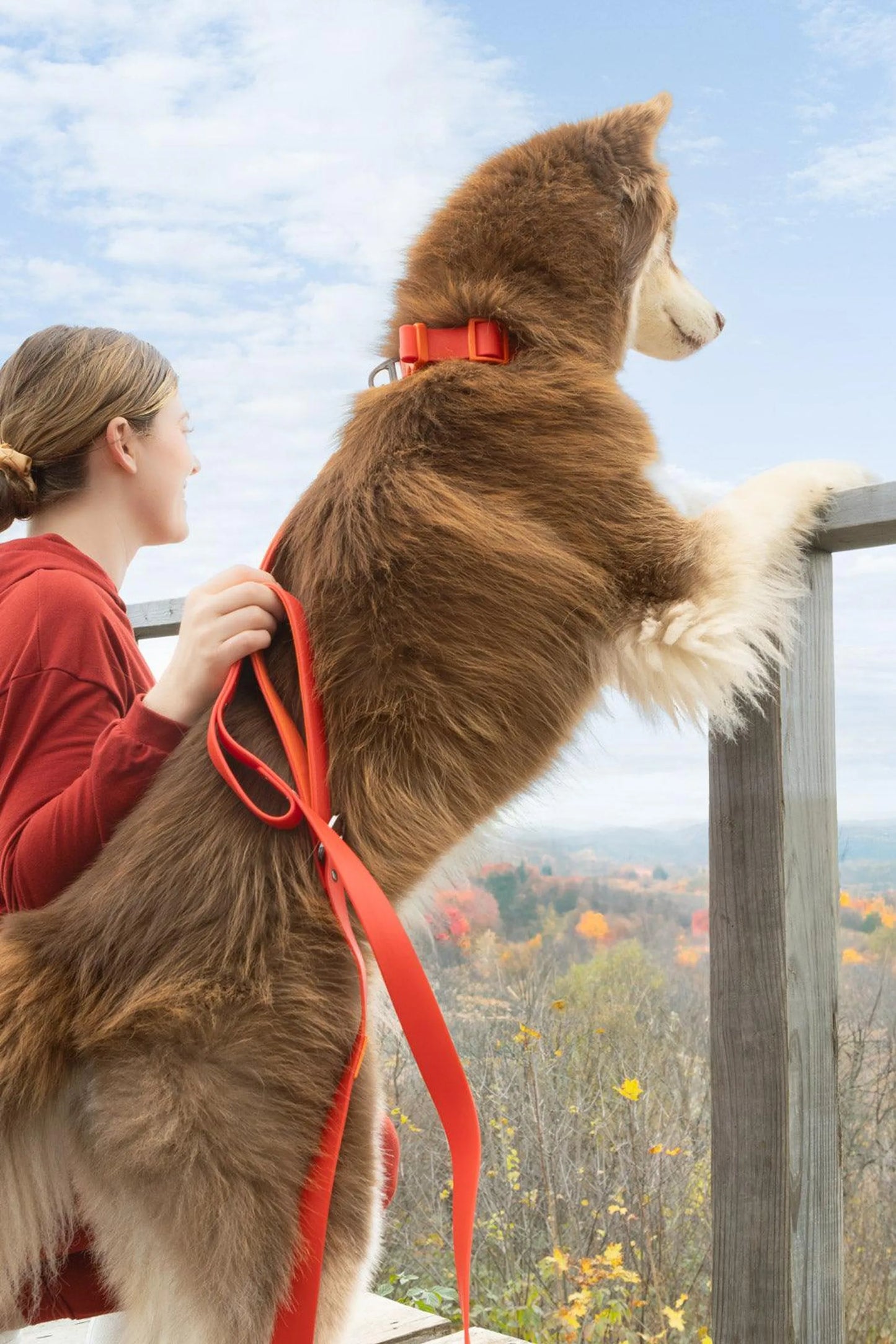 Scarlet Peaks Waterproof Dog Leash – Durable, Odor-Proof, Outdoor Hiking Lead with Carabiner Clip (Made in USA)| PetFlowz USA