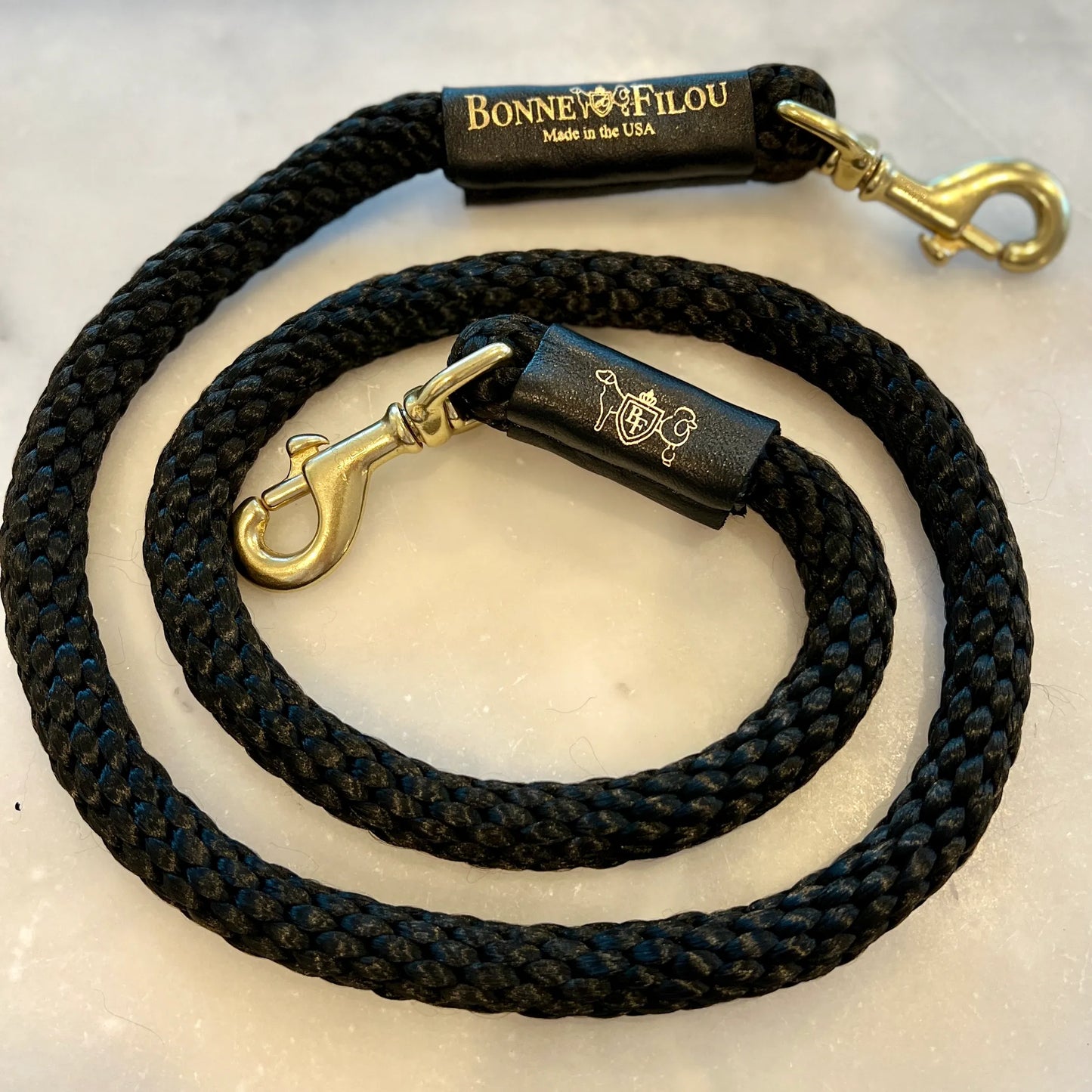 Premium 5/8" Double Braided Nylon Dog Leash – Pack of 2, Durable Leather Sleeves & Solid Brass Swivel Clips (Made in USA)| PetFlowz USA