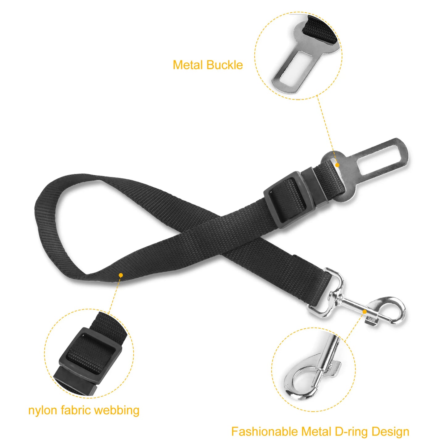 Universal Dog Car Seat Belt for Small, Medium, and Large Dogs