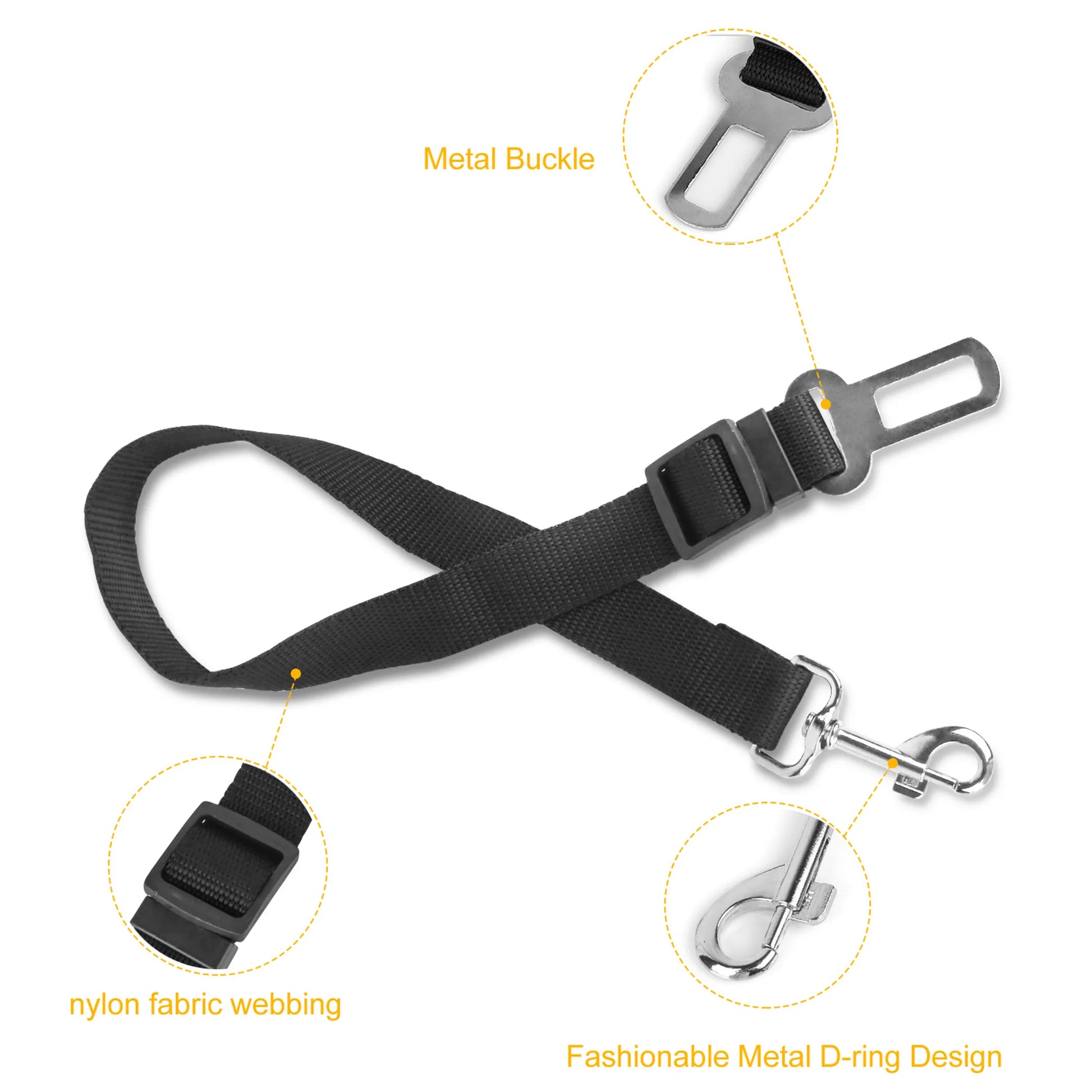 Universal Dog Car Seat Belt for Small, Medium, and Large Dogs