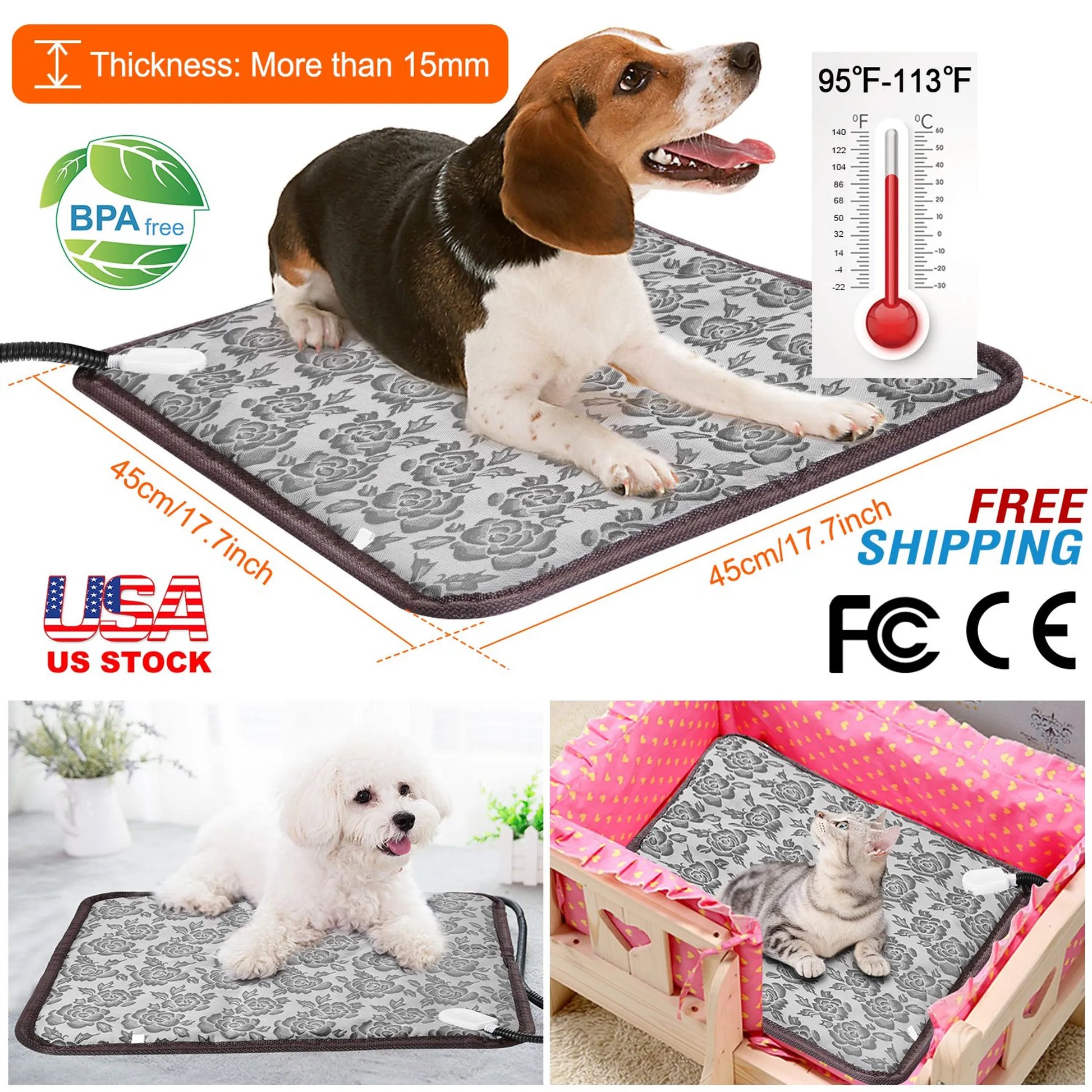 Comfortable Heated Mat for Dogs and Cats – Safe & Premium