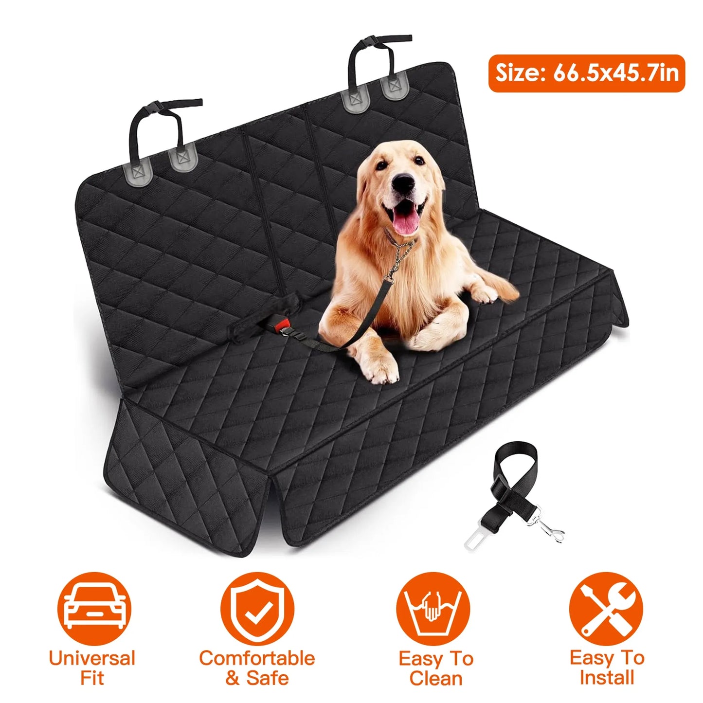 Soft Padded Pet Travel Cover for Cars, Trucks, and SUVs
