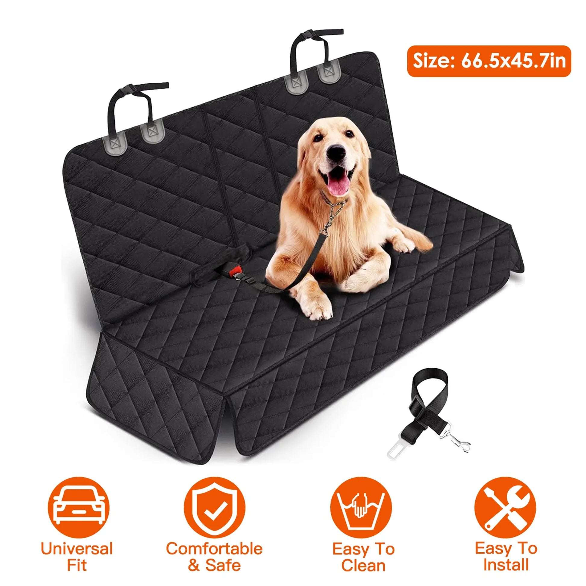 Soft Padded Pet Travel Cover for Cars, Trucks, and SUVs