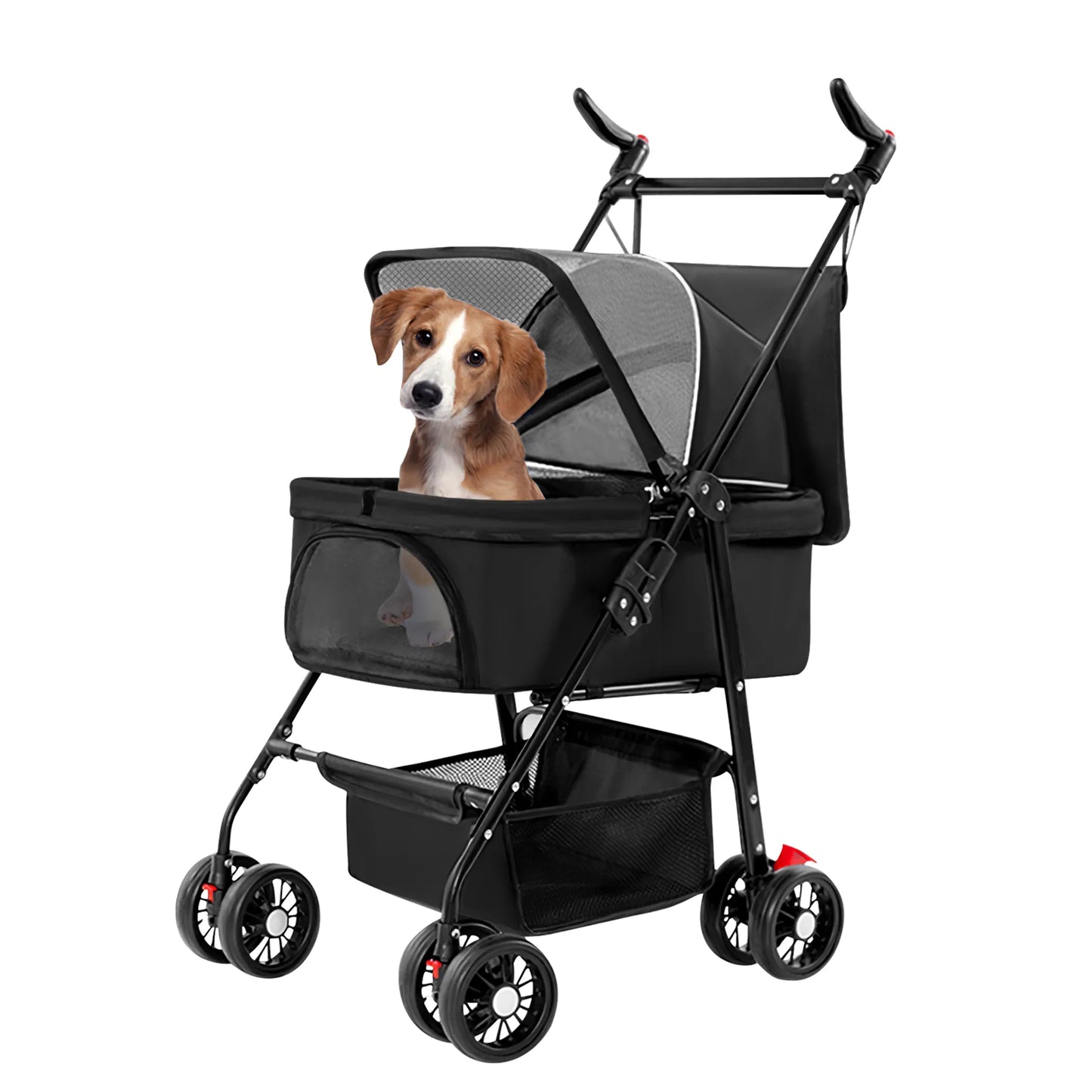 Lightweight Foldable Pet Stroller for Travel and Outdoor Walks