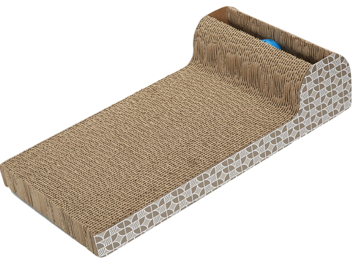 PetFlowz L-Shape Cat Scratcher with Toy Ball – Protect Furniture